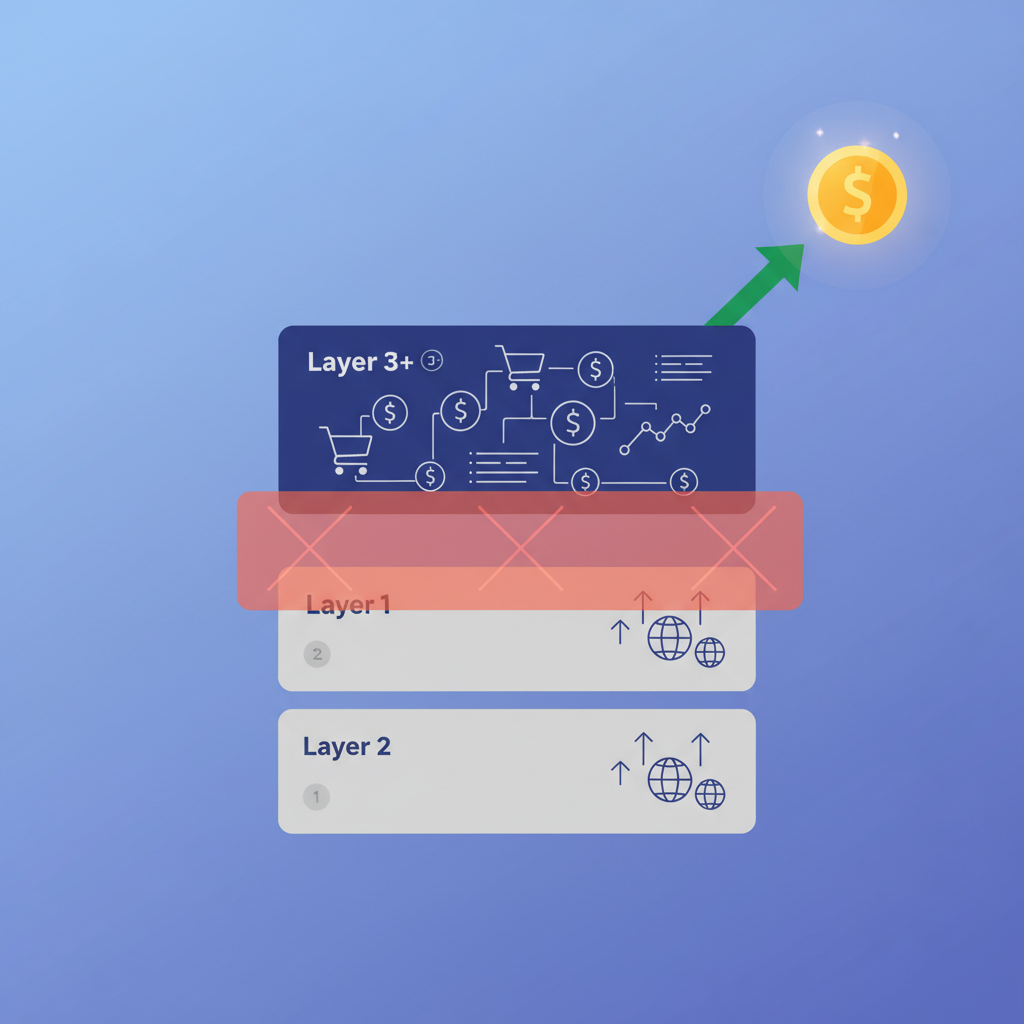 Why most "GEO drives revenue" claims sit at Layer 1-2